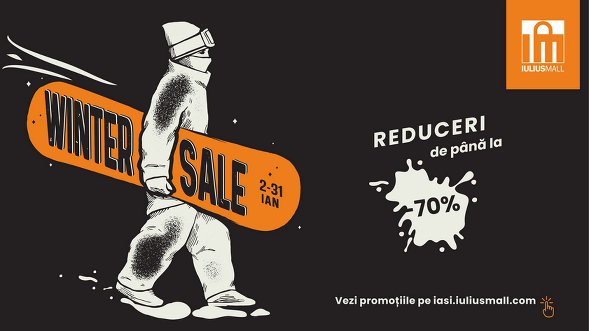A început Winter Sale la Iulius Mall! Găsești reduceri de până la 70% la o gamă variată de produse ale brandurilor tale preferate