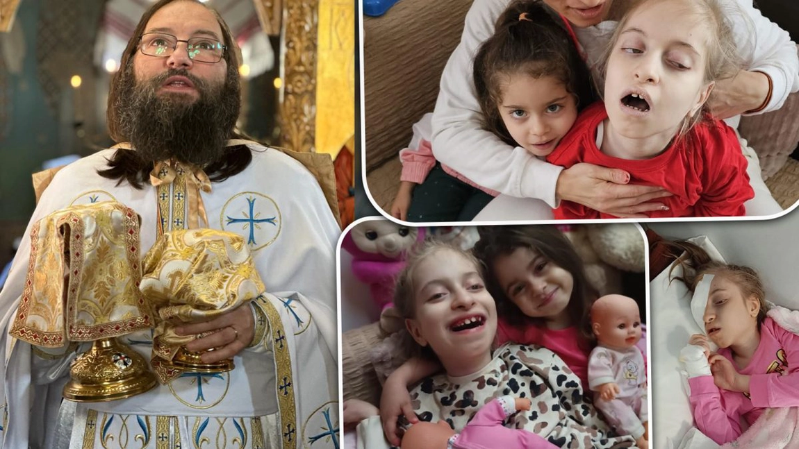 Părintele Dan Damaschin face un apel umanitar! O fetiță de doar zece ani are nevoie de ajutor: „Avem nevoie de un cărucior special, noi o cărăm în brațe” - FOTO
