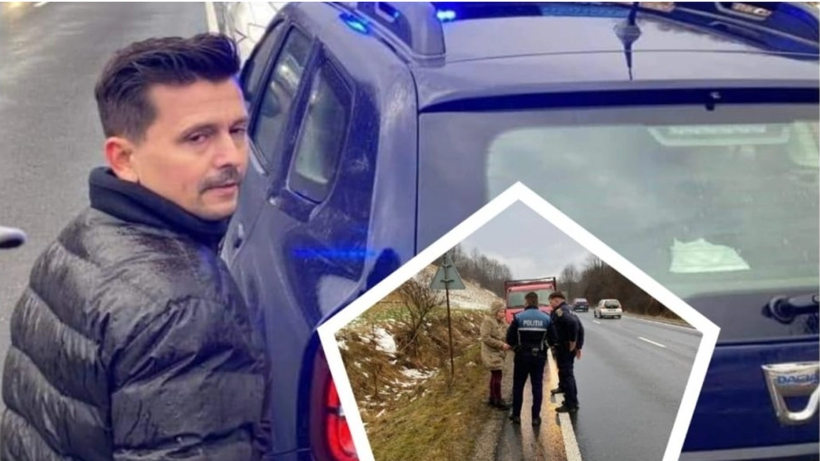 O femeie însărcinată, salvată de polițiști, după ce ar fi fost aruncată din autoturism de către soțul acesteia