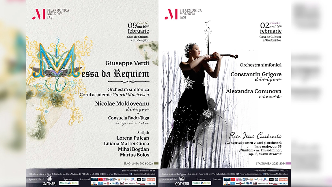 Filarmonica Moldova din Iași vă invită la primele două concerte din luna februarie!