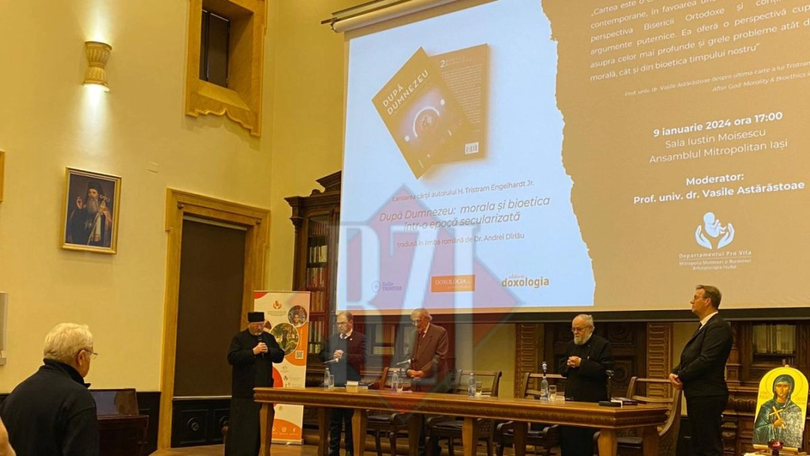 Lansarea cărții „După Dumnezeu: morala și bioetica într-o epocă secularizată” de H. Tristram Engelhardt Jr. Invitat este și IPS Teofan
