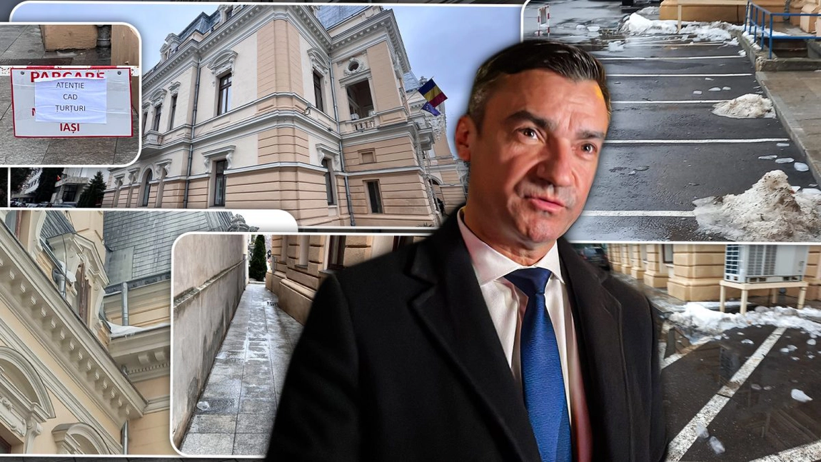 Dacă treci pe lângă Primăria Iași și scapi cu viață, ai mult noroc! Iată cum a rezolvat primarul Mihai Chirica problema țurțurilor – FOTO