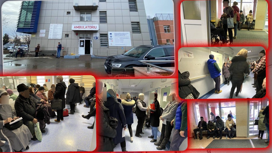 Chin, umilință și suferință pentru sutele de bolnavi care ajung zilnic la IRO Iași! Pacienții așteaptă cu orele pe holurile ambulatoriului: „Trebuie să stau aici, să-mi rup picioare, deși am două operații la coloană” - FOTO