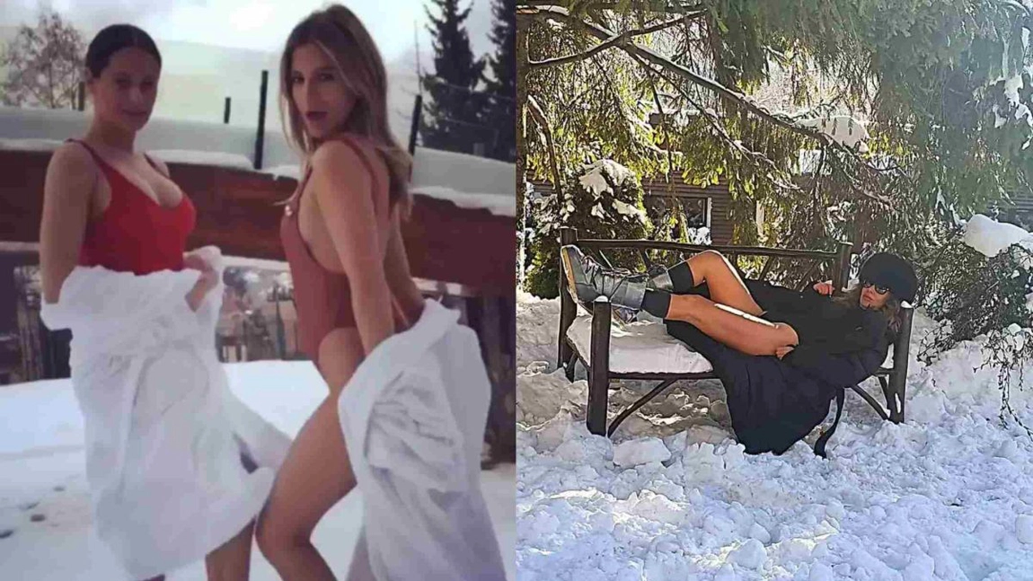 Ce vedete s-au pozat în costum de baie în zăpadă. „Mi-am luat căciulă cu blană ca să nu răcesc”