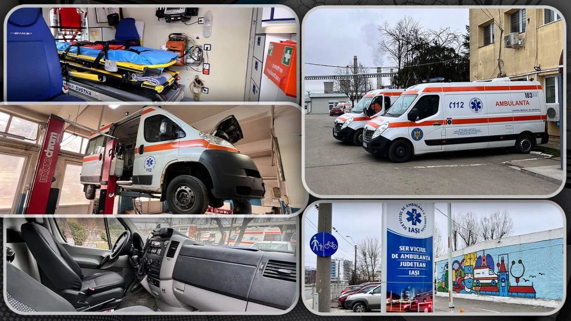 Situație gravă la SAJ Iași! Parcul auto este extrem de vechi, iar în lipsă de mașini noi, au fost aduse rable din alte județe: „Acolo erau propuse pentru casare” - FOTO