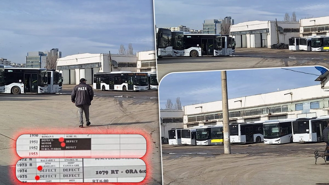 Aproape jumătate din autobuzele de la CTP sunt defecte. Compania nu are cu ce să le repare, iar șoferii sunt trimiși acasă, fără plată: „Vom ajunge să avem câte două mașini pe traseu” - FOTO