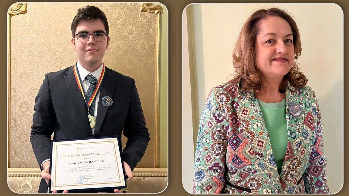 Daniel Hanganu a obținut titlul de „Elevul Anului” la Gala Excelenței în Educație! Profesoara Cornelia Fiscutean: „Munca din spatele acestei reușite este una uriașă” - FOTO
