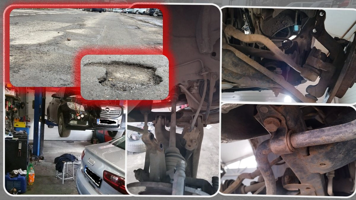 Patronii de la service-urile auto din Iași s-au îmbogățit în ultimele săptămâni, după ce șoferii și-au distrus mașinile prin gropile din oraș: „Principala cauză este starea carosabilului” - FOTO/VIDEO