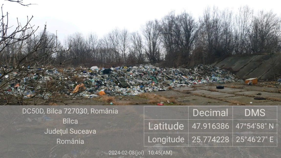 Tone de deșeuri găsite împrăștiate pe teritoriul comunei Bilca