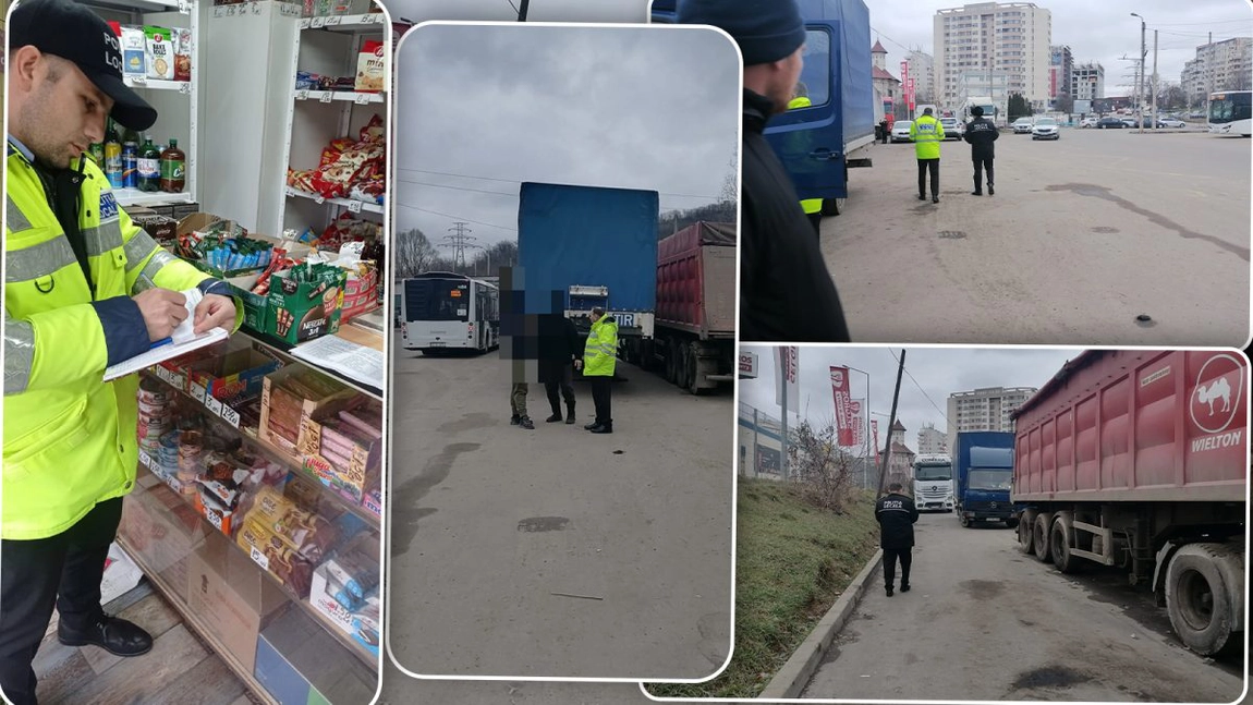 Razie la Piața CUG din Iași! Polițiștii locali au aplicat amenzi după ce au găsit mai multe nereguli: „Vom reveni zilnic, până când se vor opri” - FOTO