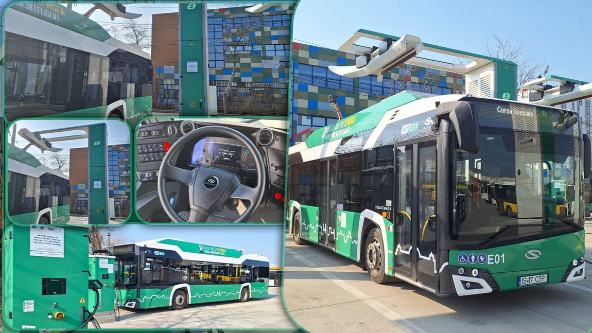 CTP Iași a instalat 50 de stații de încărcare pentru autobuzele electrice. Autonomia unei baterii este de până la 140 km - FOTO/VIDEO