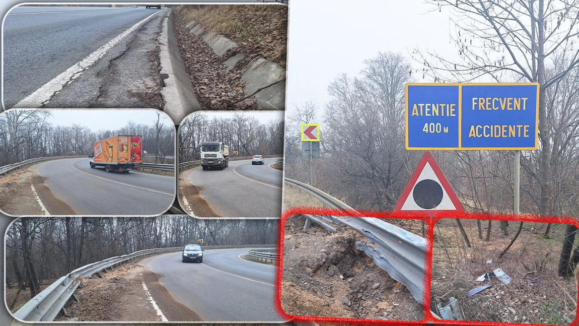 În acest loc din Iași, orice șofer de TIR are coșmaruri. S-au răsturnat zeci de camioane până acum, iar nimeni nu vrea să găsească o soluție: „Circulăm cu emoții pe această stradă” - FOTO