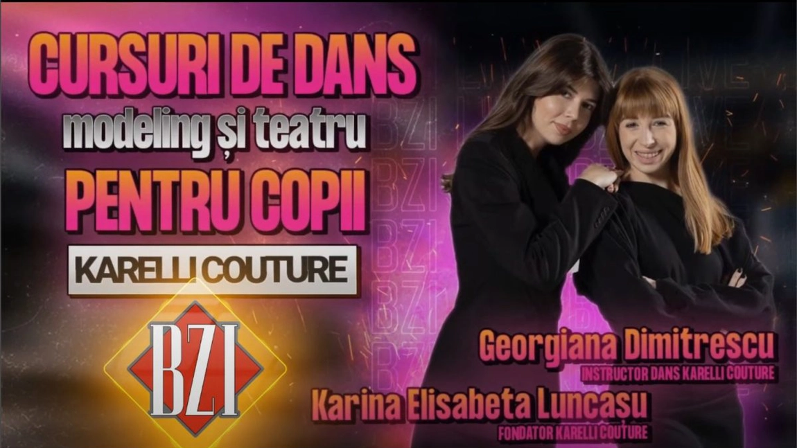 LIVE VIDEO - Despre proiectul Karelli Couture! Karina Elisabeta Luncașu, fondator Karelli Couture și Georgiana Dimitrescu, instructor de dans, într-un interviu marca BZI LIVE