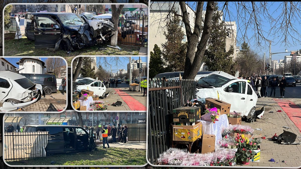 Controverse în urma accidentului rutier ce putea avea urmări catastrofale, din Nicolina. Loganul a virat la stânga, deși era interzis, duba era condusă cu viteză de un șofer băut. Cine este vinovat? - FOTO/VIDEO