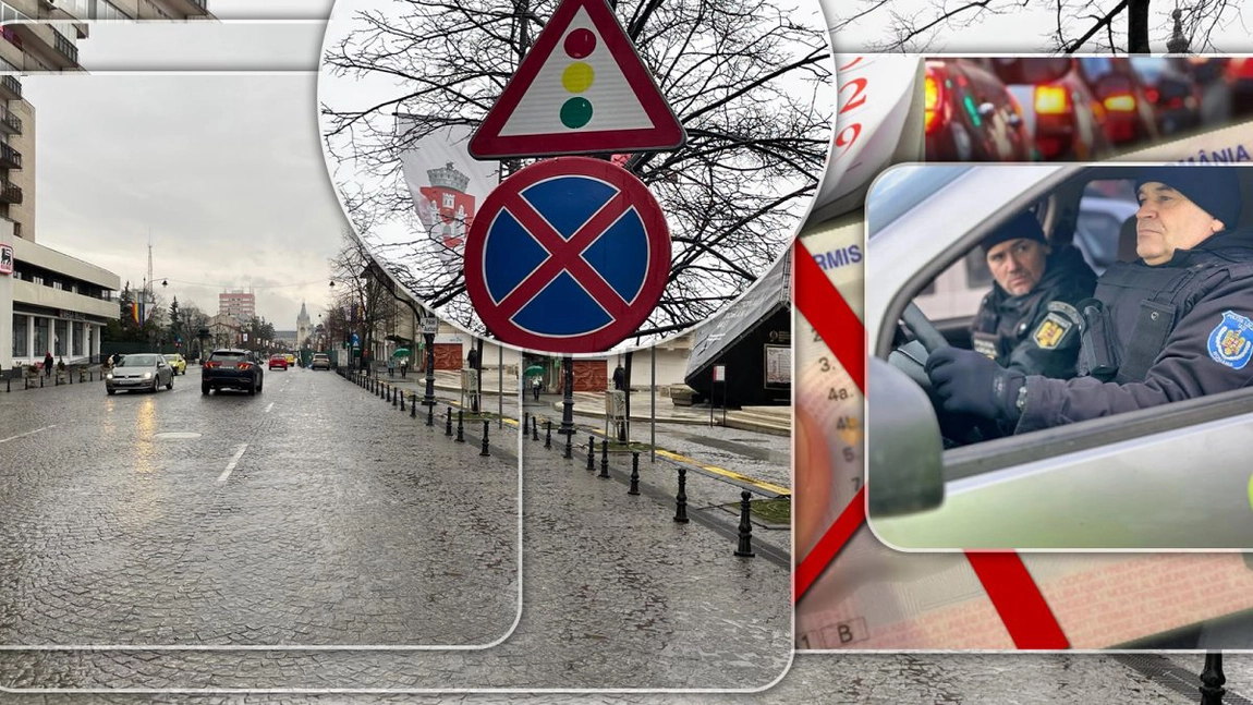 Scenă ireală pe bulevardul Ștefan cel Mare. Un șofer fără permis a căzut în plasa polițiștilor după ce a parcat neregulamentar. Agenții l-au „executat” ca la carte - FOTO