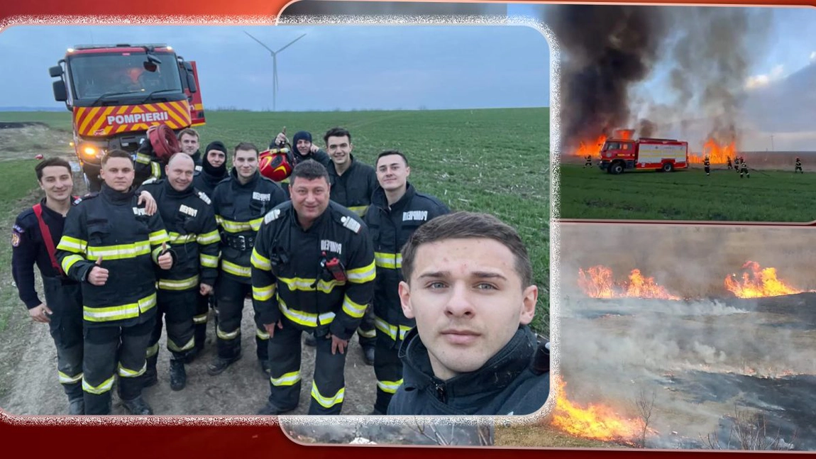 Pompierii de la ISU Iași, în alertă! Tot mai multe incendii de vegetație uscată au început să apară în județ - FOTO