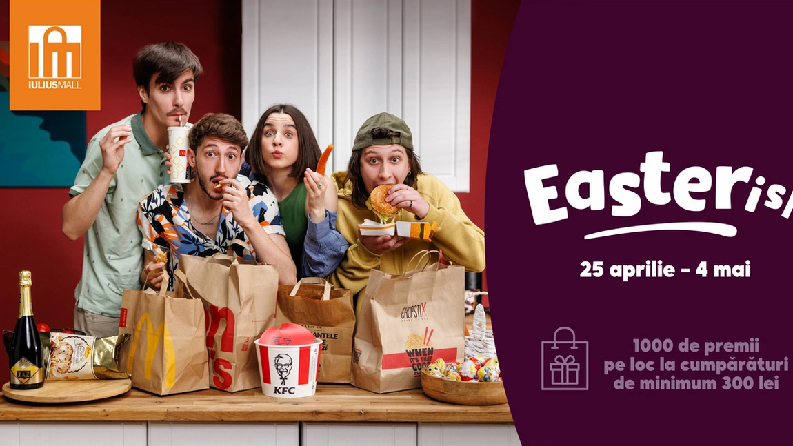 Dacă te simți „EasterISH”, te așteptăm în Iulius Mall  cu sesiuni de shopping şi premii garantate! 
