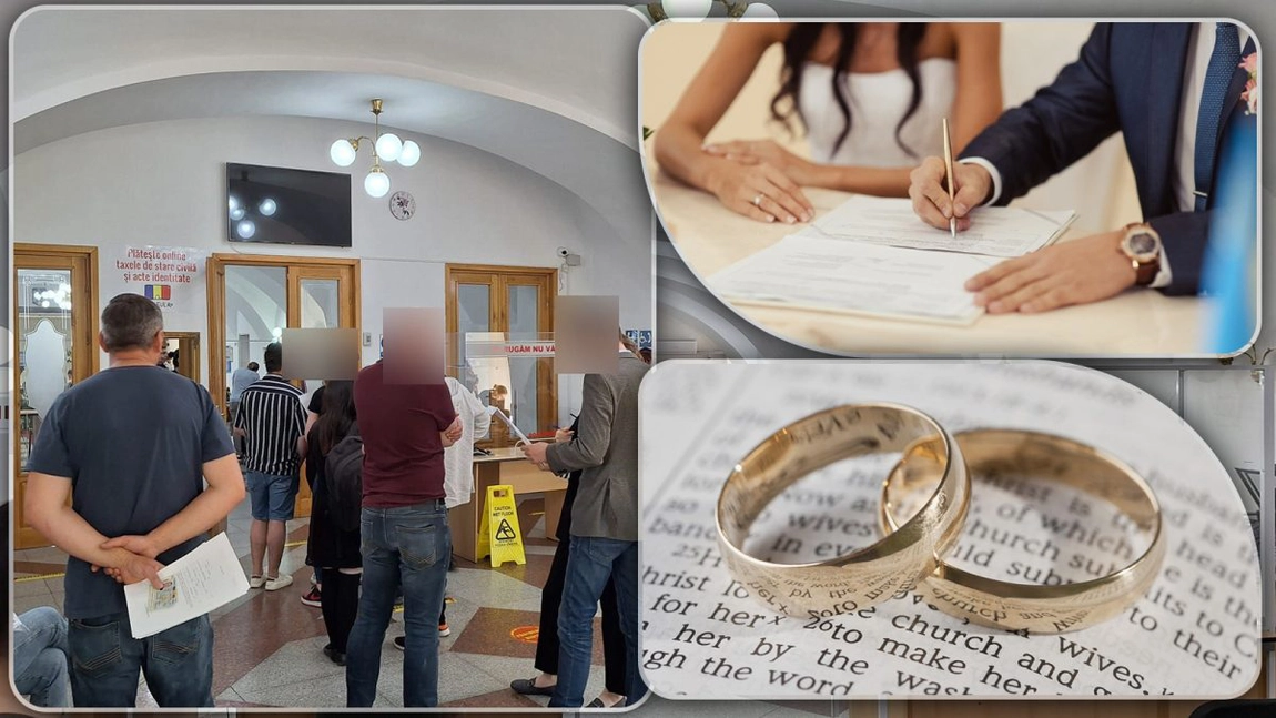 Șoc la Starea Civilă din Iași. Un bărbat a refuzat să-și mai ia iubita de soție. A zis „nu” în fața tuturor. În fiecare lună, există cupluri care se răzgândesc - FOTO