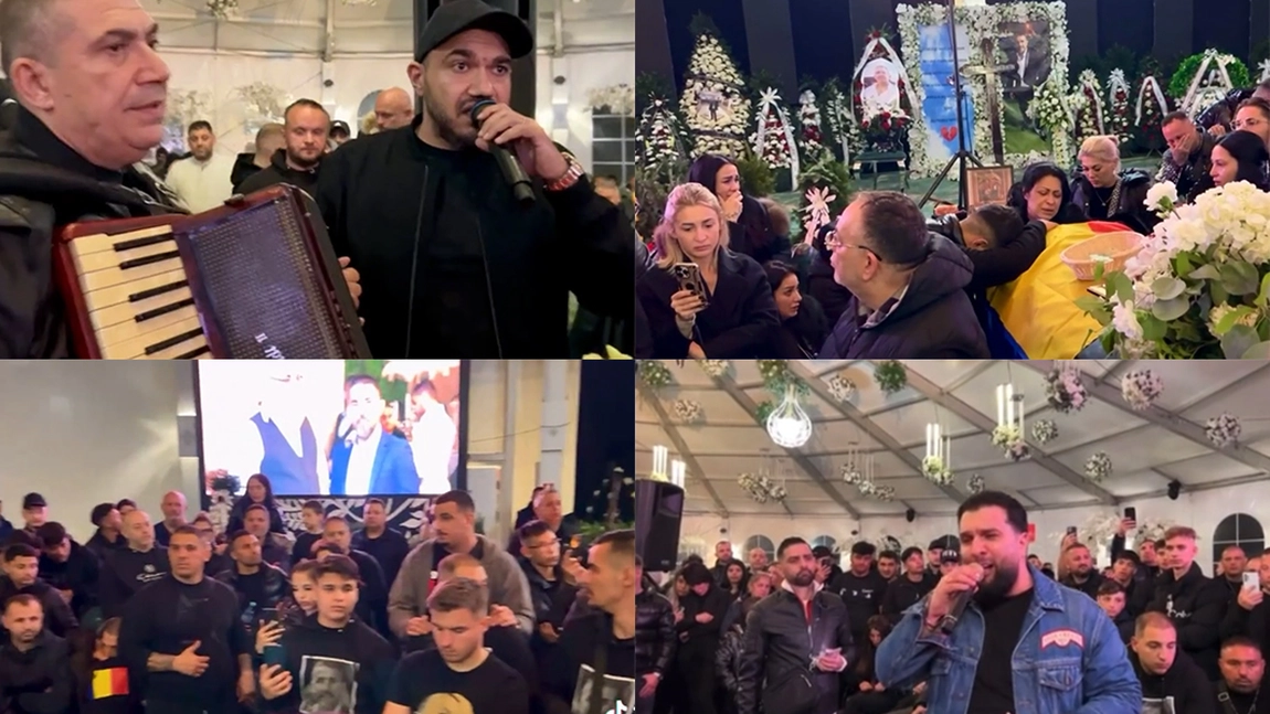 S-a aruncat cu bani azi noapte la priveghiul lui Costel Corduneanu. Tzancă Uraganu împreună cu Narcis și Ştefan de la Bărbulești au cântat până în zori - FOTO, VIDEO