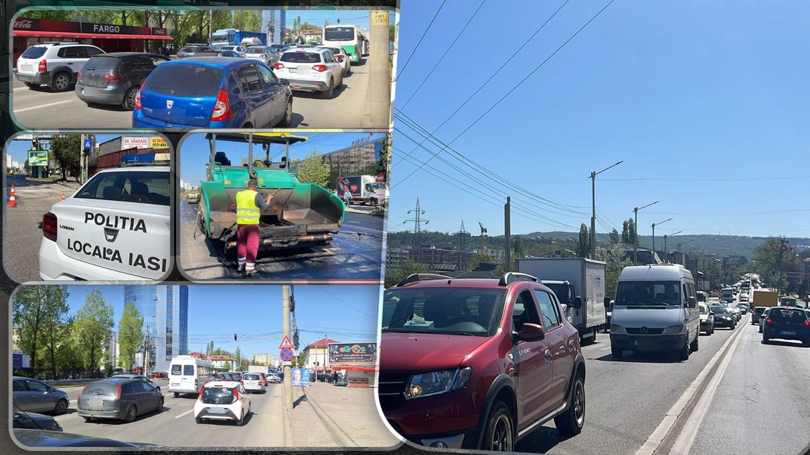 Continuă bătaia de joc. Iașul a fost blocat din nou. Șoferii au stat cu orele în trafic din cauza „fanteziilor rutiere” ale primarului Mihai Chirica. „De o lună de zile, ne freacă așa cu drumul ăsta, de parcă ar fi nu știu ce lucrare” - FOTO/VIDEO