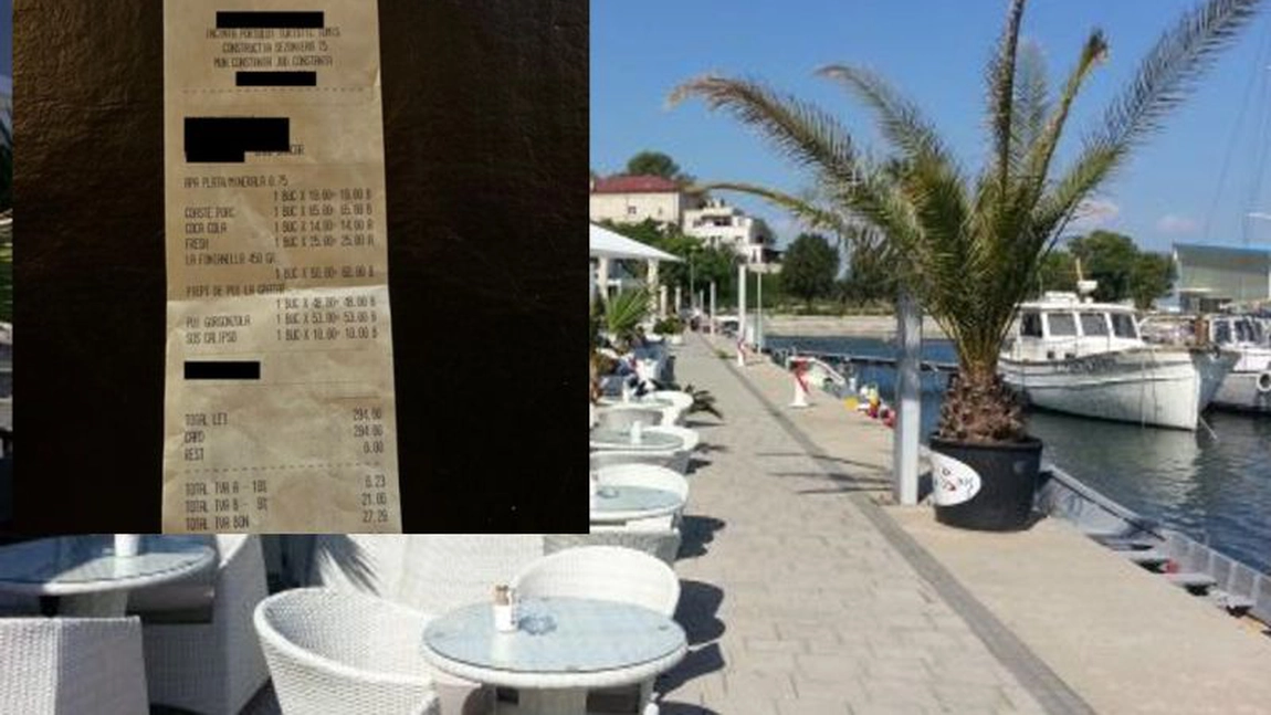 Au rămas muți când au văzut nota de plată! Cât au plătit pentru câteva guri de mâncare și câteva sucuri în Portul Tomis, de 1 Mai