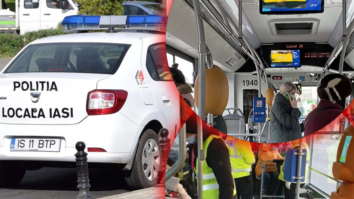 Circ într-un autobuz, în Tătărași. Polițiștii au avut „meci” cu mai mulți călători după ce șoferul de la CTP a cerut ajutor