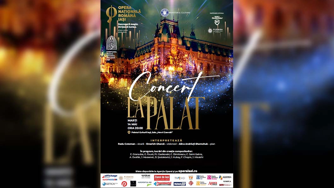 Un nou concert cameral oferit de Opera Iași la Palatul Culturii