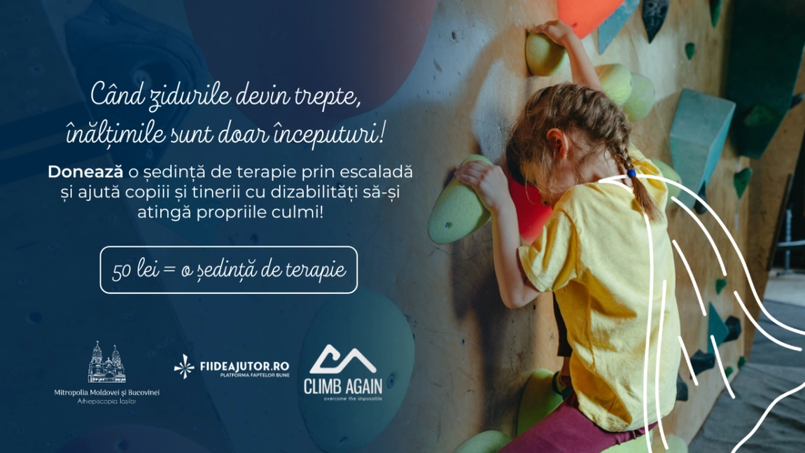 „La înălțime”, o campanie a tinerilor teologi din Iași pentru terapia copiilor și tinerilor cu dizabilități - VIDEO