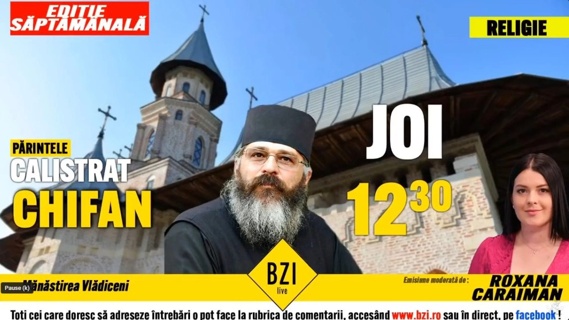LIVE VIDEO - Moșii de vară sau Sâmbăta Morților, sărbătoare explicată de părintele Calistrat Chifan la BZI LIVE