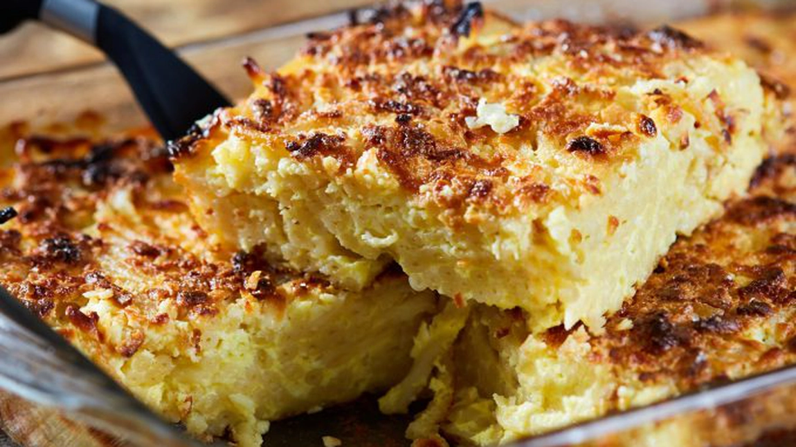 Budincă de paste cu brânză. O delicatesă culinară, exact ca în copilărie