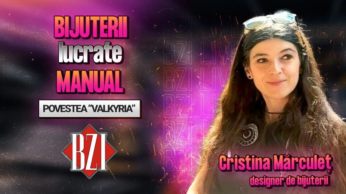 LIVE VIDEO - Bijuterii lucrate manual! Cristina Mărculeț, designer de bijuterii, povestește pentru BZI LIVE despre activitatea sa creativă, “Valkyria”