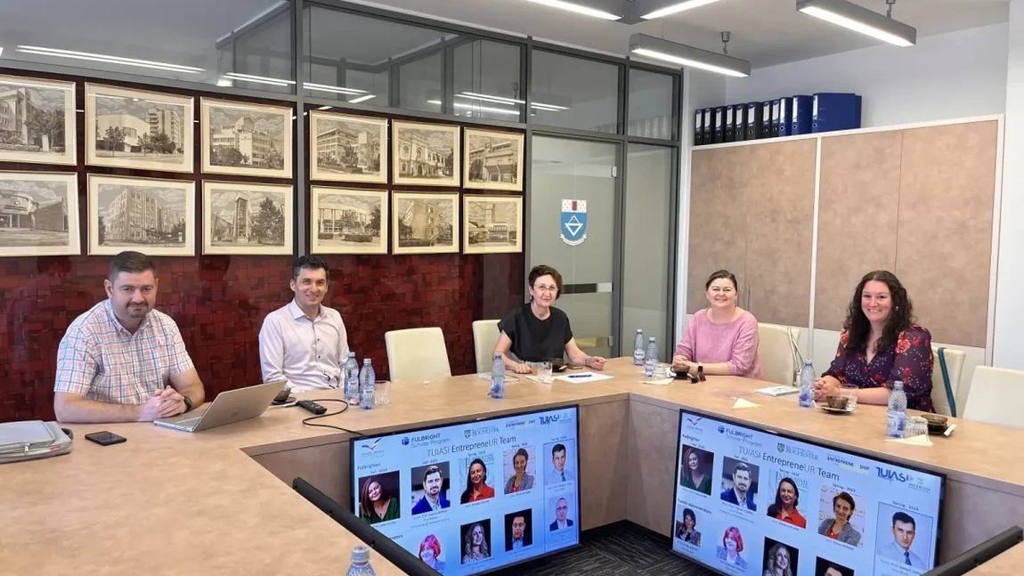 O delegație din SUA, de la Universitatea din Rochester, New York, a vizitat TUIASI pentru a se întâlni cu bursierii Fulbright de la Politehnica ieșeană