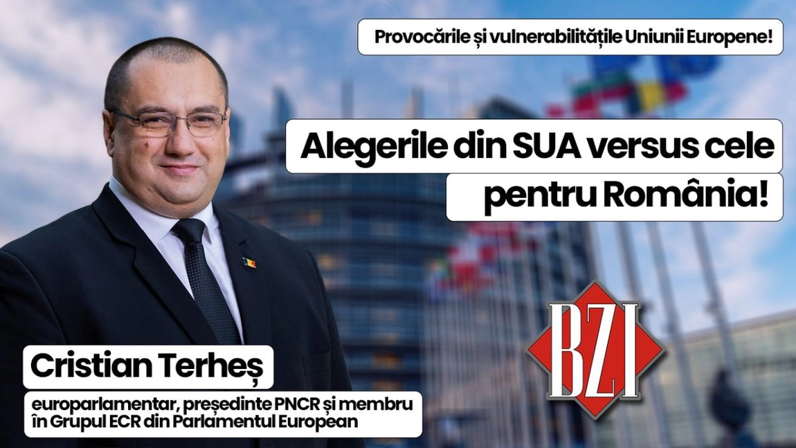 LIVE VIDEO - Europarlamentarul român Cristian Terheș, lider PNCR și membru ECR, într-un dialog special la BZI LIVE de la viitorul UE și crizele contemporane