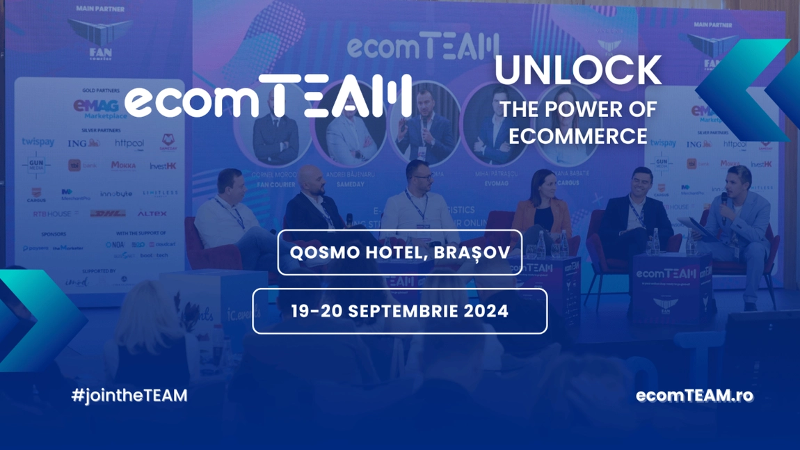 Hai cu noi în teambuildingul e-commerce-ului românesc. ecomTEAM 2024 se apropie: ce teme abordăm anul acesta și cum se va desfășura evenimentul?