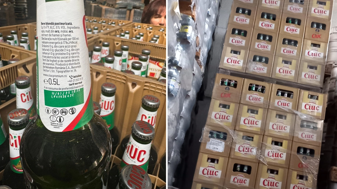Fabrica Heineken a retras de pe piață 1,8 milioane de sticle de bere Ciuc. ANPC a dat amenzi de 65.000 de lei