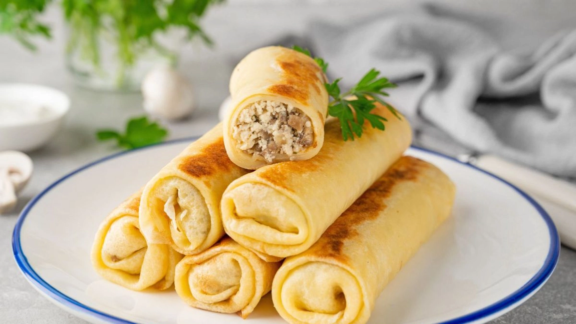 Cele mai cremoase clătite gratinate cu pui și ciuperci! Nu-ți vor ieși niciodată uscate