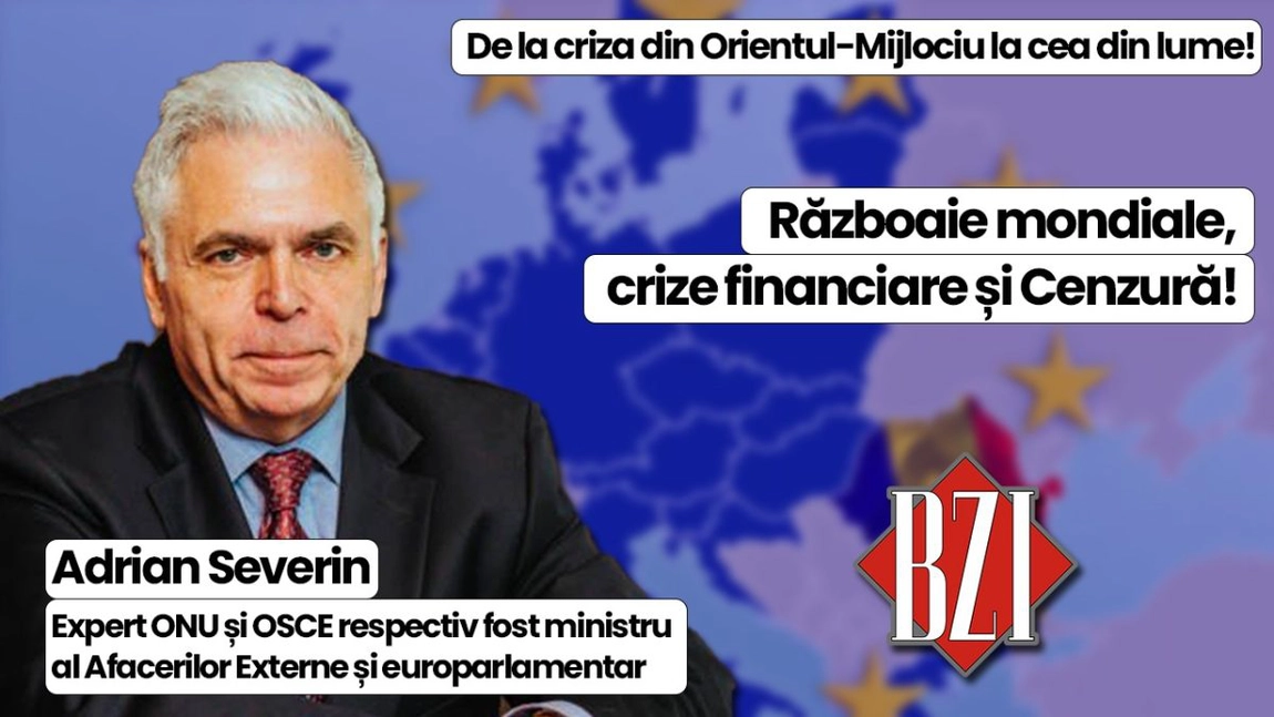 LIVE VIDEO - Prof. univ. dr. Adrian Severin, expert ONU și OSCE, de la situația din Orientul-Mijlociu la atacurile Ucrainei pe teritoriul rus la criza din UE, într-o nouă emisiune-dialog BZI LIVE