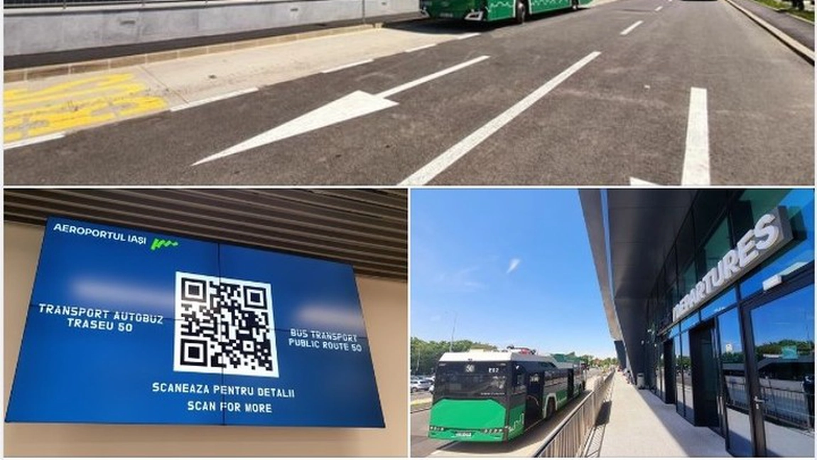 Noul traseu express al autobuzului 50 oferă conexiuni rapide către Aeroportul Iași