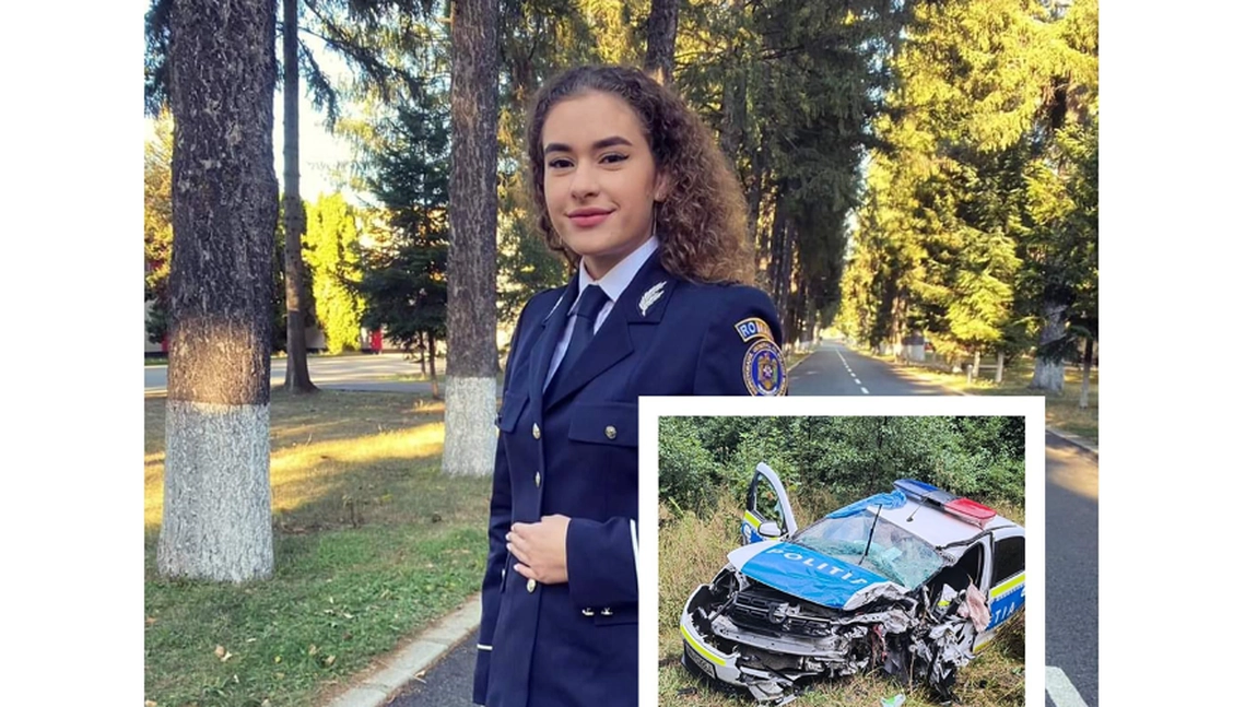 Una dintre cele mai frumoase polițiste din Brașov a murit într-un tragic accident în autospeciala poliției. Colegii ei au transmis un mesaj cutremurător - FOTO