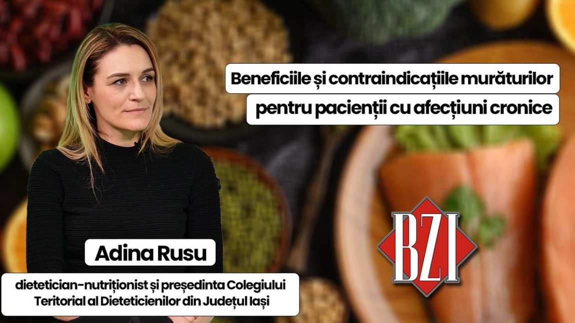 LIVE VIDEO - Adina Rusu, dietetician, Președintele Colegiului Dieteticienilor Iași, va discuta în emisiunea de sănătate BZI LIVE beneficiile și contradicțiile murăturilor .