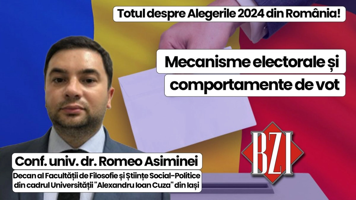LIVE VIDEO - Totul despre Alegerile 2024 din România, SUA, Germania, mecanisme electorale, alegători şi comportamente de vot la BZI LIVE alături de conf. univ. dr. Romeo Asiminei, decan al Facultății de Filosofie și Științe Social-Politice - UAIC din Iași