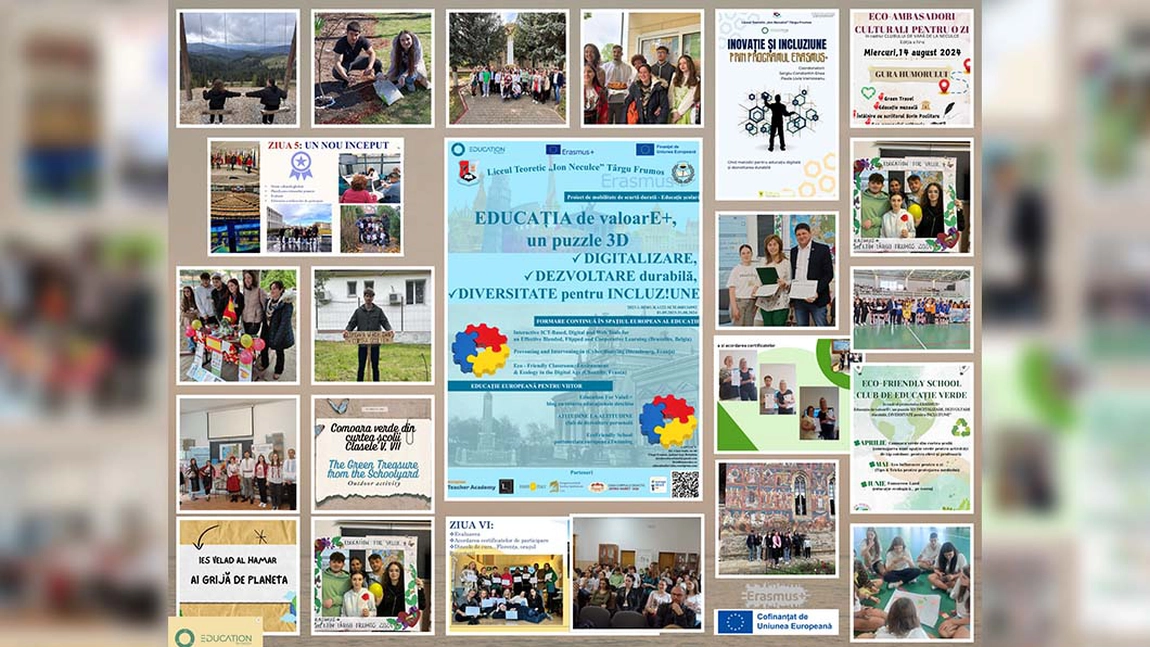Educație inovatoare prin Erasmus+: un viitor digital, verde și incluziv la Liceul Teoretic „Ion Neculce” din Târgu Frumos