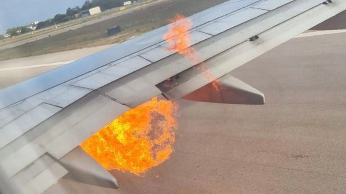 Un avion Ryanair a luat foc! Aproximativ 200 de pasageri au fost evacuați de urgență