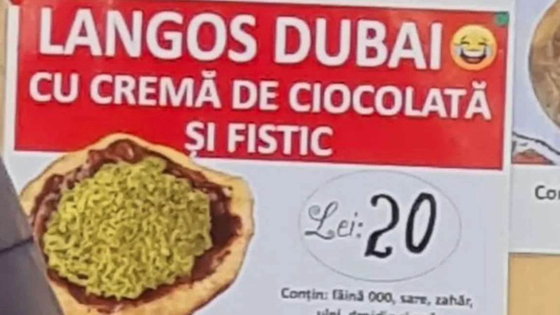 A apărut Langoș Dubai! Cât costă turta cu ciocolată și fistic