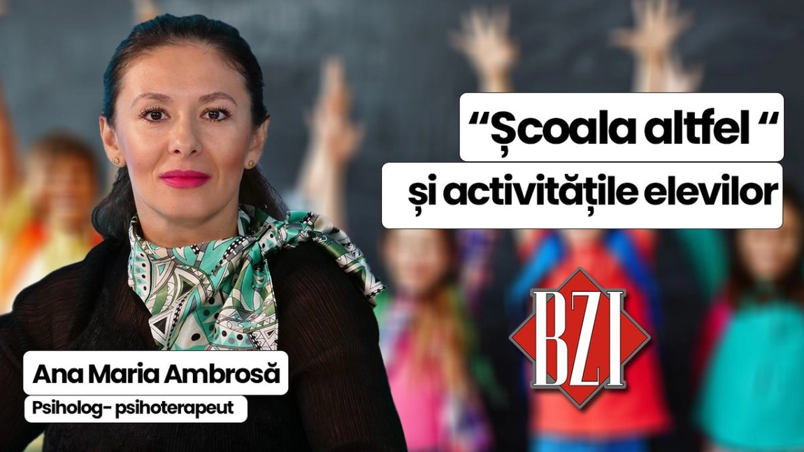 LIVE VIDEO - În “Săptămâna altfel”, elevii clasei a VII-a, Colegiul Național Pedagogic “ V. Lupu” Iași, vor veni împreună cu invitata Ana-Maria Ambrosă, psiholog, și vor face cunoștință cu activitatea redacțională și cea de TV din cadrul BZI