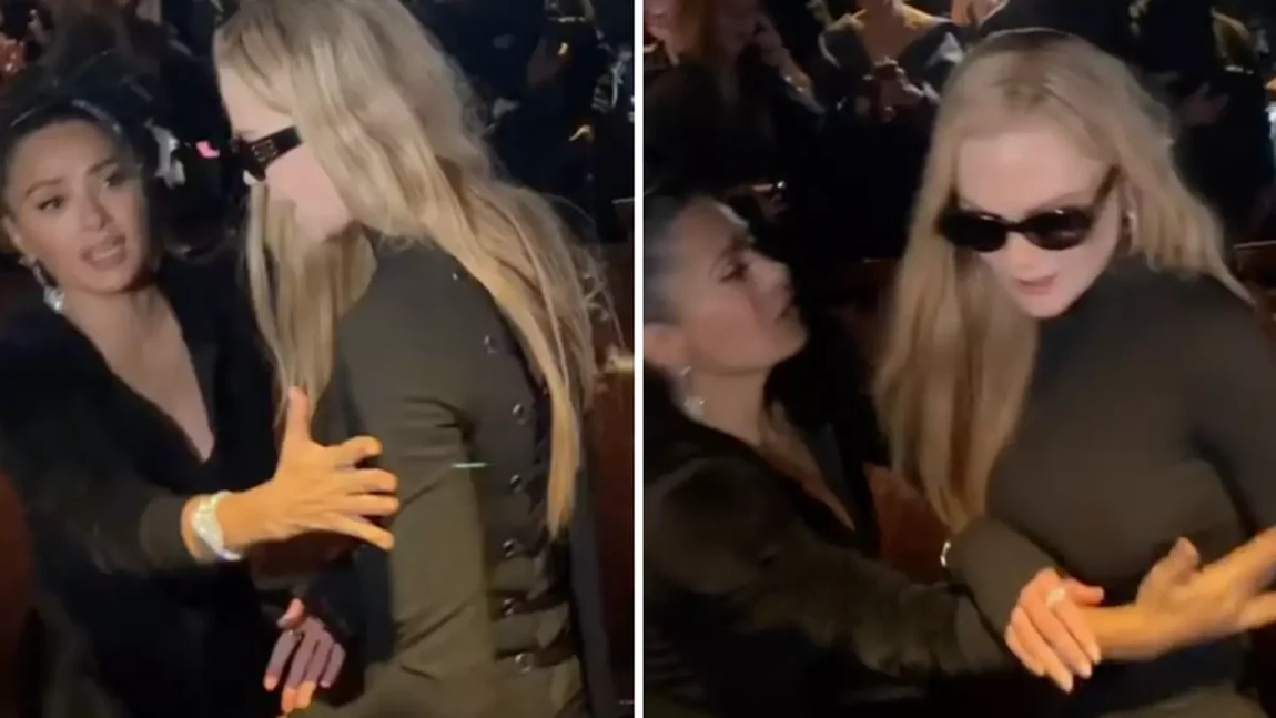 Moment tensionat la show-ul Balenciaga! Nicole Kidman a împins-o pe Salma Hayek