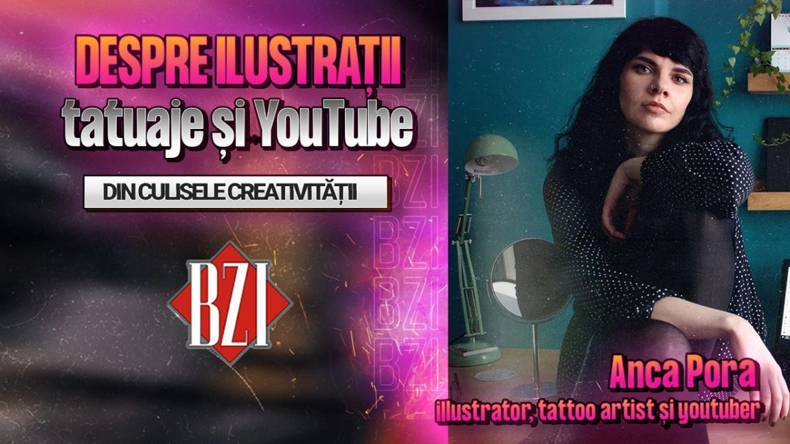 LIVE VIDEO - Anca Pora, illustrator, tattoo artist și youtuber, povestește pentru BZI LIVE despre parcursul său în artă