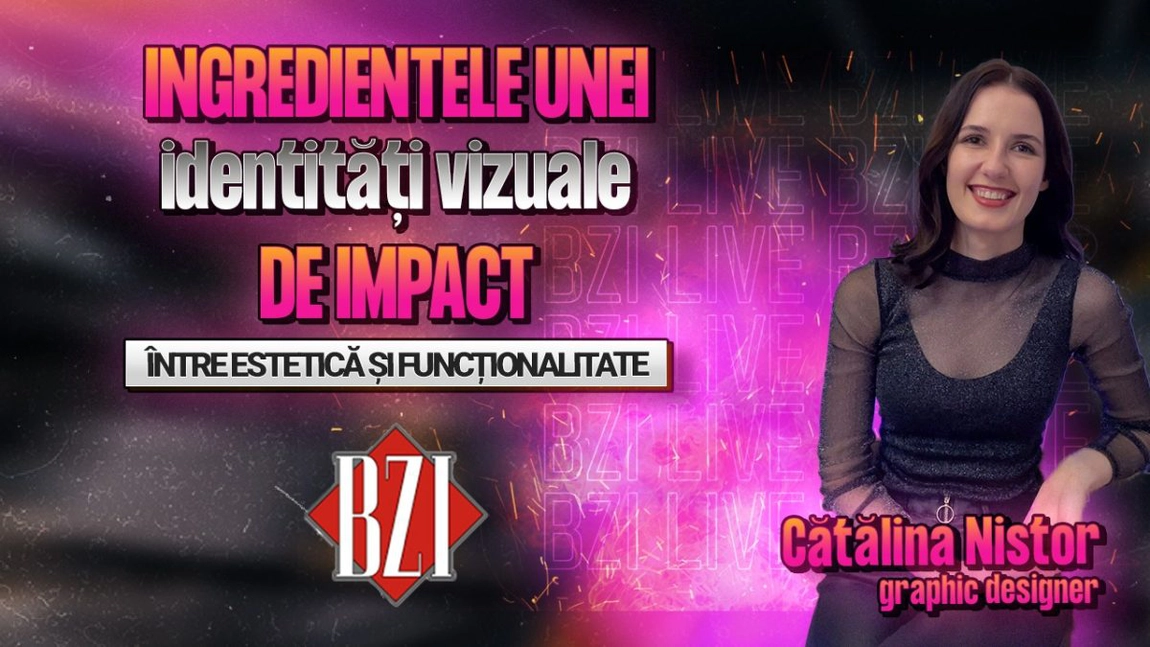 LIVE VIDEO - Cătălina Nistor, graphic designer, povestește pentru BZI LIVE despre ingredientele unei identități vizuale de impact