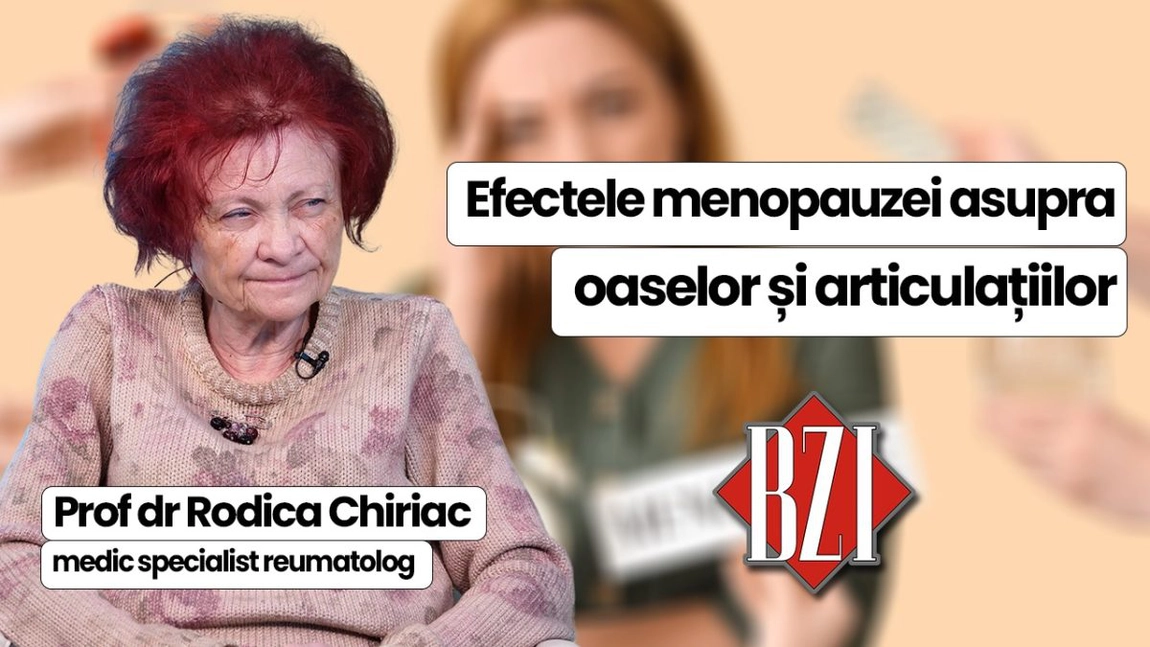 LIVE VIDEO - Prof. dr. Rodica Chiriac, medic specialist reumatolog, discută în platoul BZI LIVE despre cum sunt afectate oasele și articulațiile femeilor odată cu instalarea osteoporozei