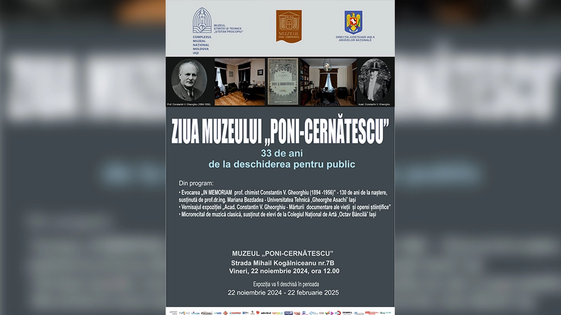 Ziua Muzeului „Poni-Cernătescu”, organizată la Complexul Muzeal Național „Moldova” Iași